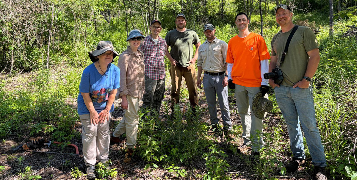 Revis work day volunteers on May 25, 2026. Photo credit Don.